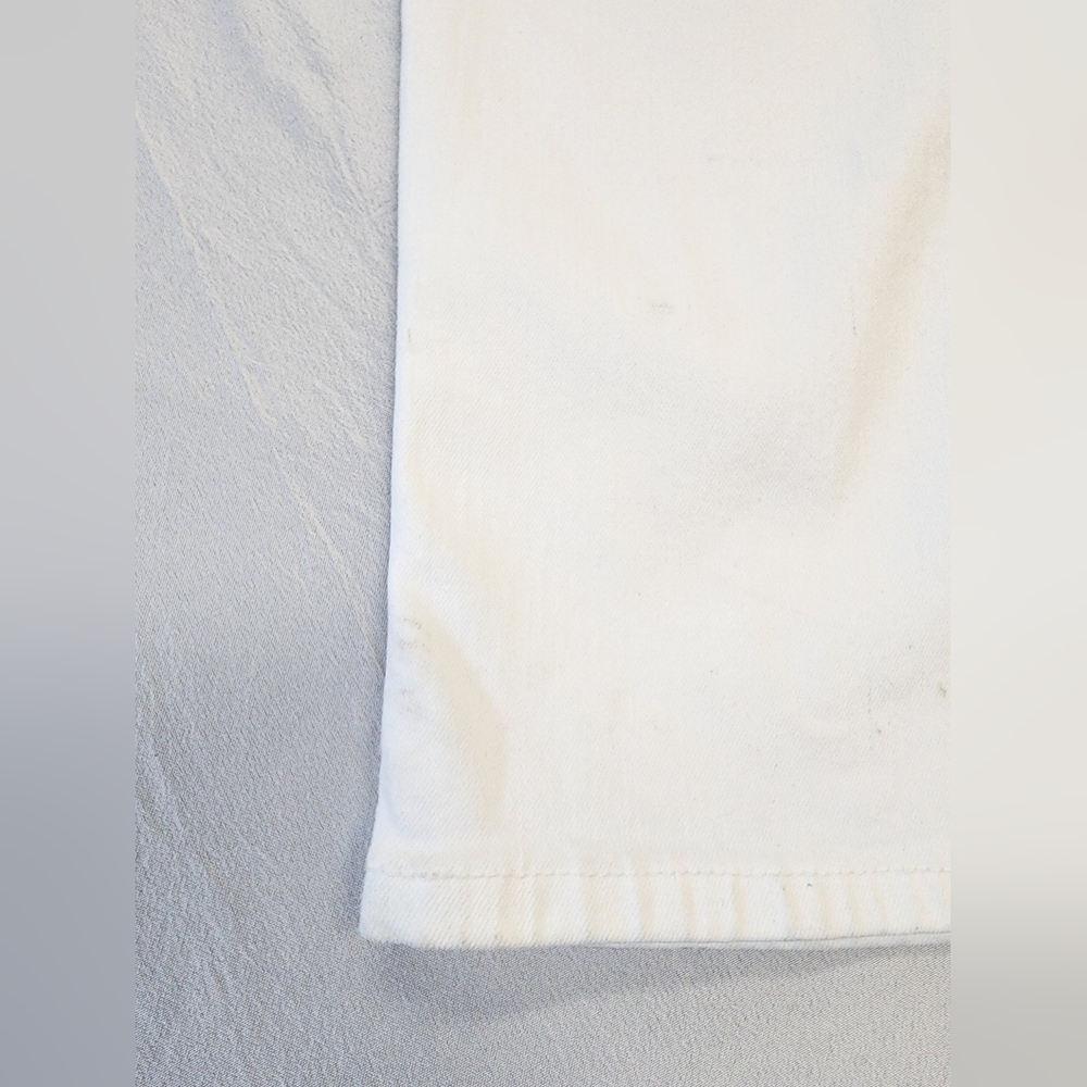 Cremieux Men's White Denim Jeans Pants Comfort Stretch Straight leg, sz 38 X 32 - Picture 8 of 10